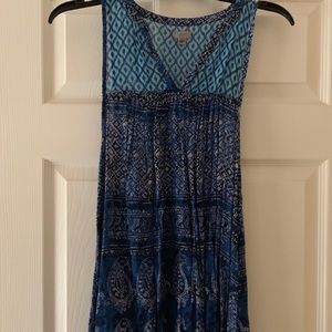 Blue patterned urban outfitters dress